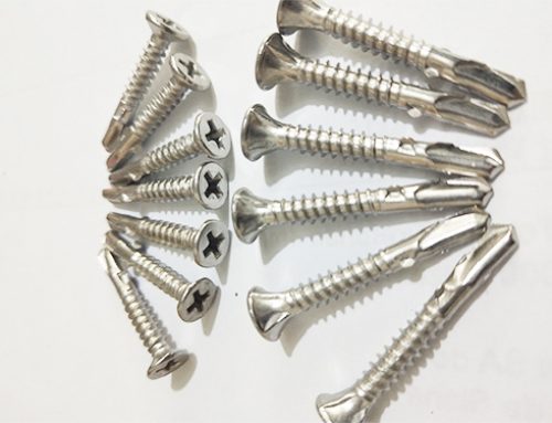 Flat Head Phillips Self Drilling Screw Nickel plated